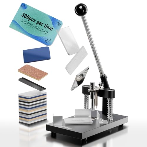 PYY Corner Rounder Punch Cutter - Round Edge Paper Cardstock Laminate Business Card Photo Crafting Tool Machine | 3 Dies R4mm R6mm R10mm Blades | Max 30mm/1.2" Cutting Thickness | Heavy Duty A3 Steel