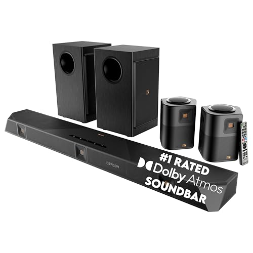 Nakamichi Dragon 11.4.6 Home Surround Sound System with Dolby Atmos and DTS:X Pro. Best Soundbar with AVR Processing