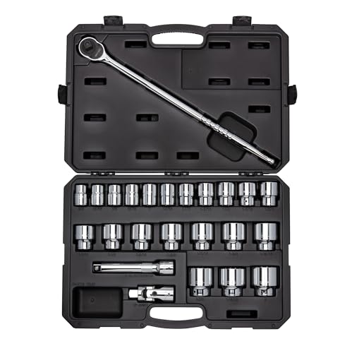 TEKTON 3/4 Inch Drive 12-Point Socket and Ratchet Set, 24-Piece (3/4-2 in.) | SKT35105