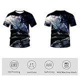 Unisex 3D Printed Short Sleeve Wolf T-Shirt Fashion Crew Neck T-Shirts,Multicolor2,XL