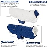 KYEESE Dog Coats Winter Dog Jacket Padded Sherpa Windproof Warm Dog Coats with Leash Hole Dog Clothes