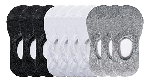 CHUNG Toddler Little Boys Girls No Show Liner Cotton Socks Thin Multi Solid Color White Summer 10 Pack 2T-12Years，10pk-3Color，L