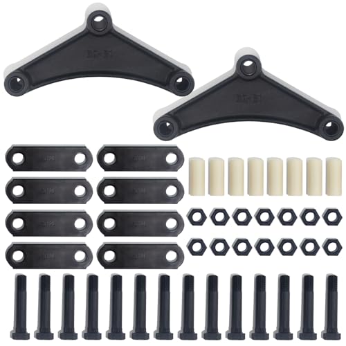 GREPSPUD Trailer Shackle Kit, Trailer Axle Equalizer Shackle Kit, Tandem Axle Trailer Shackles Equalizers Kit for Double Eye Leaf Springs 3500 lbs-5200 lbs Axles (14 Bolts & 14 Nuts)