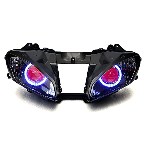 Red Demon Eye Blue Angel Eye Headlight Assembly For Yamaha YZF R6 2008 2009 2010 2011 2012 2013 2014