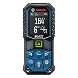 BOSCH GLM165-25G 165 Ft Blaze Green-Beam Laser Distance Measure, Includes 2 AA Batteries, Belt Clip, & Pouch