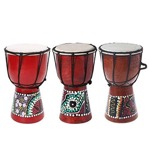 Djembe Drum Goat Skin 4 Inch Professional African Djembe Drum Folk World Hand Drums Bongo Wood Good Sound Musical Instrument Decoration Gift