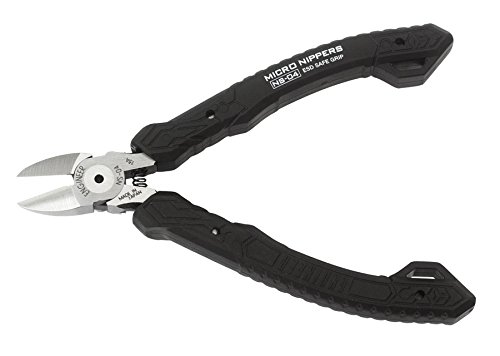 ENGINEER 4.75" Precision Mini Nippers Side Cutting Pliers, Professional Grade Flush Cutters, ESD Safe Grip Hardened Carbon Steel Jaws. Made in Japan. NS-04