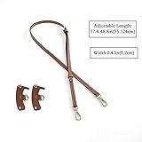 jiesinlov Leather Bag Shoulder Strap Compatible with Mini Pouch,Purse Straps Crossbody Adjustable Replacement Conversion Kit Fit for Handbag (BROWN-GOLD)