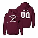 The Creating Studio Adult Hale 00 Beacon Hills Lacrosse 2-Sided Hoodie (Medium, Maroon)