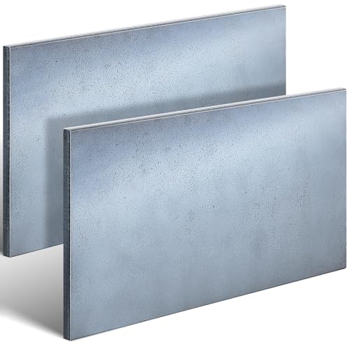 Tandefio 2 Pcs 1/4'' x 6'' x 12'' Hot Rolled Mild Steel Plate Steel Flat Plate Sheet Weldable Flat Stock Black Metal Sheet for Cutting, Industrial Machinery Manufacturing Residential