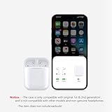 TRLYKD Wireless Charging Case Compatible with AirPod 2 1, Air Pod Charger Case Replacement with Bluetooth Pairing Sync Button, No Earbuds, White