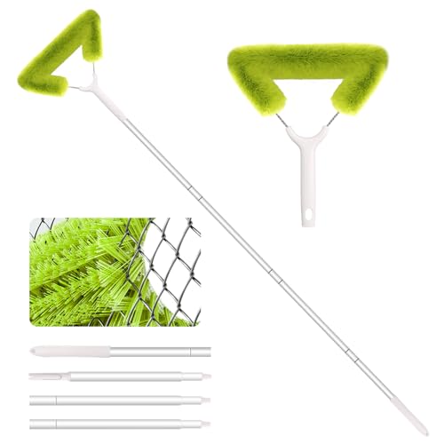 Fieploom Window Screen Cleaning Brush With 62in Extension Pole, Innovative Fibre Mesh Cleaner for Window Mesh, Patio Screens, Blinds and Air Conditioners, for Dry or Wet Use