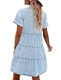 GRAPENT Women’s Denim Dress for Women Button up Denim Dress for Women Jean Denim Dress for Women Denim Babydoll Dress for Women Roadknight Blue Size Medium Size 8 Size 10