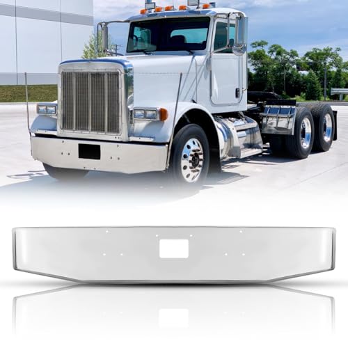 Chrome Bumper Assembly Without Fog Light Hole fit for Peterbilt 379/368 Semi Truck