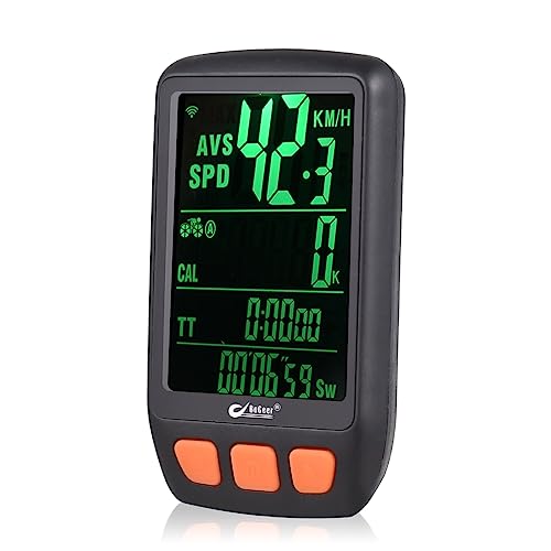 Lixada Bicycle Cycling Computer Digital Bike Speedometer Odometer with Rechargeable Battery Backlight Bike Stopwatch