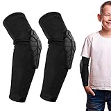 Kids / Youth 5-15 Years Sports Honeycomb Compression Knee Pad Elbow Pads Guards Protective Gear for Basketball, Baseball, Football, Volleyball, Wrestling, Cycling...