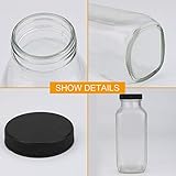 Encheng Vintage Water Bottles,Glass Drinking Bottles 16oz,Square Beverage 500ml With Lids For Kombucha,Tea,Glass Homemade Drinks,Travel Reusable Milk Juiceing 20Pack