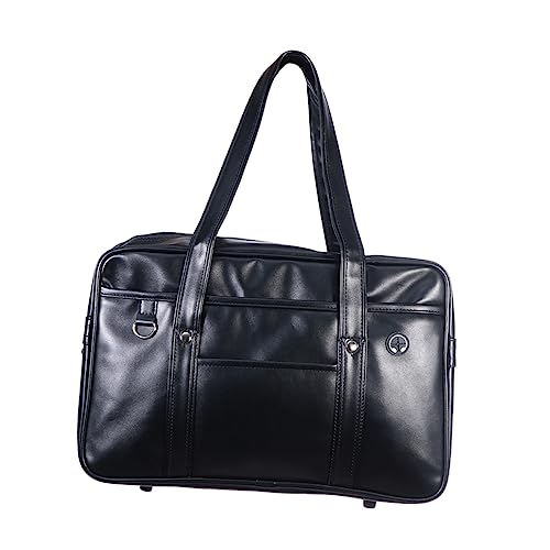 LIFKOME Japanese JK Uniform Handbag Unisex PU Waterproof Shoulder Briefcase for Commuting & School Computer Bag for Students and Professionals