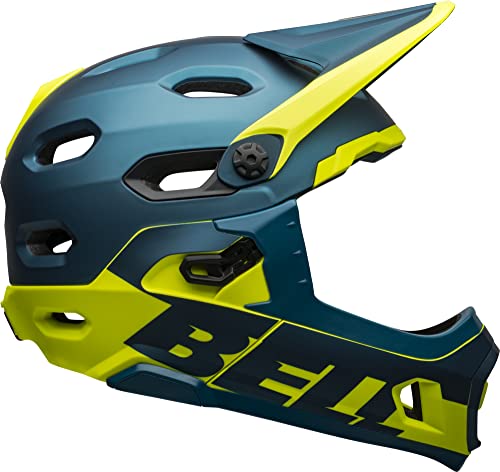 BELL Super DH MIPS Adult Mountain Bike Helmet - Matte/Gloss Blue/Hi-Viz (2024), Medium (55-59 cm)