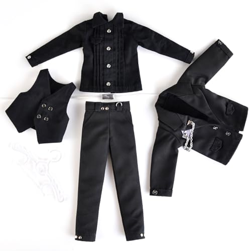 YMY 23 YMY25 OB22 OB24 Doll Clothes Suit Uniform Set Shirt Dress Pants Doll Body Clothes Blythe（Black）