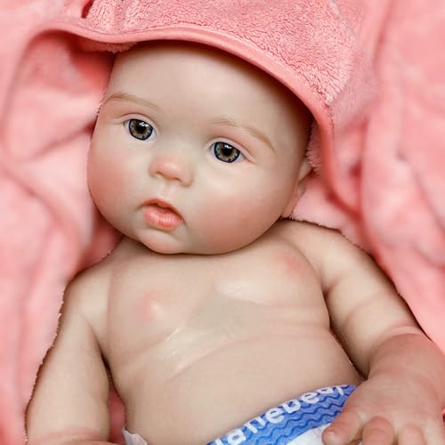 Aniiyy Silicone Baby Dolls 18 Inch Realistic Newborn Baby Dolls,Baby Reborn Dolls Silicone Full Body Girl Not Vinyl