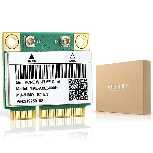 AX210HMW WiFi Card, Wi-Fi 6E Laptop Wireless Card Mini PCIE Interface, Tri-Band Wireless Module for Laptop, 802.11AX WiFi Adapter with Bluetooth 5.3, MU-MIMO, Supports Windows 11/10 (64bit)/Linux