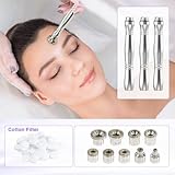 UNOISETION Diamond Microdermabrasion Tips Replacements, 3 Wands 9Pcs Dermabrasion Tips Replacement with 50pcs Cotton Filter for Diamond Dermabrasion Peeling, Facial Skin Care (US)