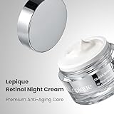 Lepique GLASS SKIN 14Days Miracle Retinol Night Cream 1.69oz - Korean Skincare Retinol Serum for Face and Neck - Collagen, Centella - Anti aging Skin Cream, Moisturizer Face Cream