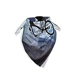 Lunarable Unisex Bandana, Abstract Cyclist Bicycle Wheel Bike, Black Seafoam and Blue