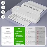 Portable Printer,Portable Printers Wireless for Travel,Thermal-Wireless-Bluetooth-Printer,Support 8.5" X 11" US Letter&A4, Inkless Printer Compatible with Android,iOS Phone&Laptop,impresora portátil