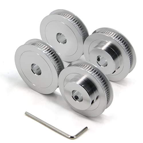 Yeebyee 2GT Pulleys 60 Teeth 10mm Bore 60T Timing Belt Pulleys Synchronous Wheel Aluminum for Width 6mm Belt 3D Printers Parts, 4pcs/Pack(Size: 60T-10mm Bore)