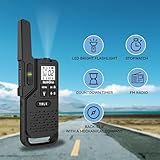 BelFone Long Range Walkie Talkies-20 Channels Professional Two Way Radio,IP54 Waterproof Walkie Talkies for Adults,with Flashlight, Stopwatch,Compass,Radio and SOS Sire,Support VOX Function,2 Pack