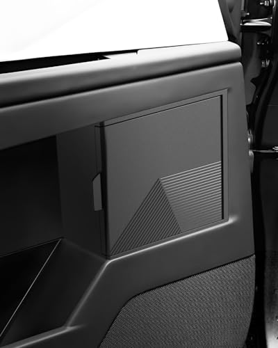 For Tesla Cybertruck 2PCS Door Built-in Hidden Storage Organizer, Full Surround Design Protect Interior, Press-To-Open Swing Open Lid, Mini Car Door Garbage Can - Premium Texture & ABS Material