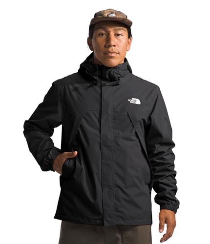 THE NORTH FACE Men's Antora Waterproof Jacket (Standard and Big Size), TNF Black-NPF, Large