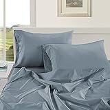 LANE LINEN Luxury Bed Sheets King Size - 1000 Thread Count Egyptian Cotton Sheets, 4Pc Sateen Weave King Size Bed Sheets, Hotel Sheets & Pillowcase Set, 16" Deep Pocket King Sheet Set - French Blue