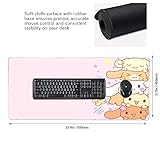 Pink Kawaii Girly Gaming Mouse Pad, Cute Long Extended XXL Desk Mat, Extra Large Mousepad Girl Keyboard Pads for Work Game Office Home, 35.4'' X 15.7''