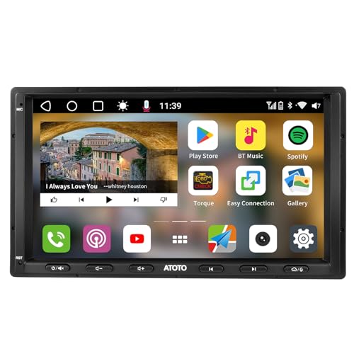 ATOTO S8 8-Core 7inch Android Double Din Car Stereo Receivers, Wireless CarPlay & Android Auto, Built-in 4G, WiFi/BT/USB Tethering, Dual Bluetooth, 4G+32G, HD LRV&SCVC, DSP, ChatGPT AI, S8G2A74MS