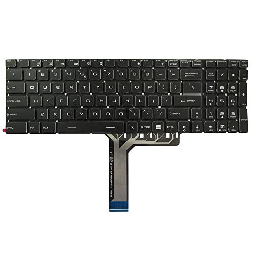 Abakoo New Keyboard with Backlit Compatible with MSI GS60 GS63 GS63VR GS70 GS72 GT62 GT62VR GT72 GT73VR GE62 GE62VR GE63 GE72 GE73 GE73VR PE60 PE62 PE70 GL62 GL72 GP62 GP72 WS60 WS70 WS72