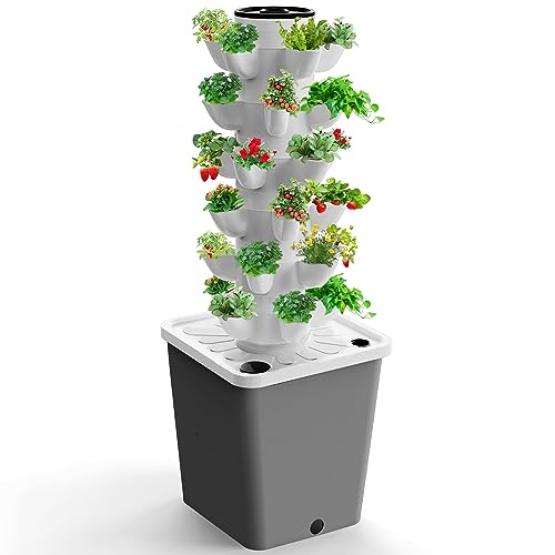 Hydroponics Growing System,30-Plants Indoor Vertical Tower System Kit,Hydroponic Germination Kit for Gardening Lover