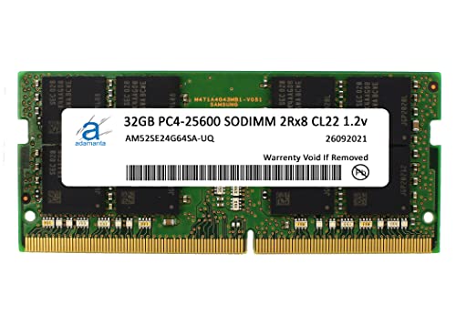 Adamanta 32GB (1x32GB) Compatible for HP EliteBook, EliteOne, Envy x360,OMEN, Victus, Zbook DDR4 3200MHz PC4-25600 SODIMM 2Rx8 CL22 1.2v Laptop Notebook Memory RAM Upgrade P/N: 13L73AA
