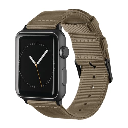 Archer Watch Straps - Premium Nylon Straps for Apple Watch (Khaki, Black, 40/41/42mm)
