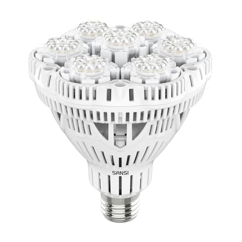 SANSI Grow Lights for Indoor Plants Full Spectrum, 36W Grow Light Bulb (400 Watt Equivalent) with Optical Lens for High PPFD, PPF 65.6 umol/s LED Energy Saving Plant Light Bulb for Seeding and Growing