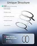 ESR for MagSafe Sticker 360, MagSafe Ring Magnet (HaloLock), 2 Pack Magnetic Ring, Universal Magnetic Wireless Charger Conversion Kit for iPhone 16/15/14/13/12/11, Galaxy S24/S23/S22 and More, Black