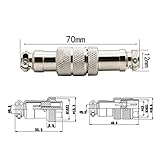 daier 5Pcs 4Pin Aviation Connector,GX16 16mm Aviation Connector Plug Docking Femal & Male Circular Connector