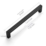 Ravinte 20 Pack 7-1/2 Inch Kitchen Square Cabinet Handles Matte Black Cabinet Pulls Black Drawer Pulls Kitchen Cabinet Hardware Kitchen Handles for Cabinets Cupboard Handles Drawer Handles