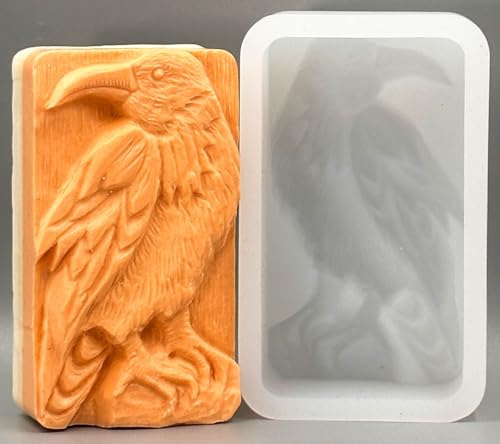 Bird Silicone Mold SOAP Plaster Wax Resin Clay Crow Raven