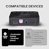 Avantree Audikast 3 [2025 Version] - Bluetooth 5.3 Transmitter for TV with Optical or AUX Audio Output Port, aptX-Adaptive, Dual Link for 2 Headphones, and 100ft Long Range