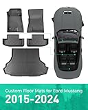 CARxion® for Ford Mustang Floor Mats & Cargo Liner (2015-2023, 5PCS Full Set, Not for Mach-E)