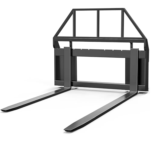 YITAMOTOR 4000lbs Universal Skid Steer Pallet Fork Attachment, 45" Pallet Fork Frame with 48" Fork Blades, Quick Attach Pallet Fork for Tractors Loaders