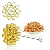 DDPremium Dok Jok Brass Mold Thai Dessert Maker - Large Rosette Lotus Flower Cookie Mold with Handle Diameter 4.13 Inch